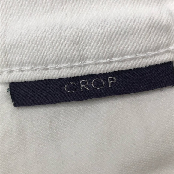 NYDJ White Mid Rise Stretch Cropped Jeans with Notched Leg - Picture 11 of 14